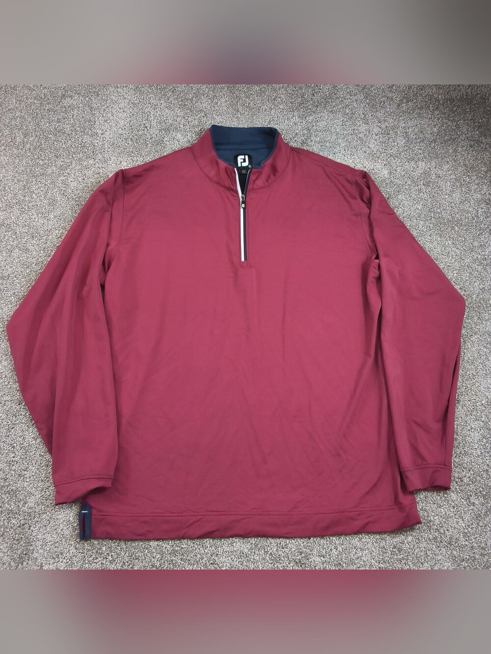 FootJoy Golf Quarter Zip Stretch Performance Pullover Size XL Mens Red Active
